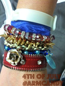 Fourth of July bracelet stack